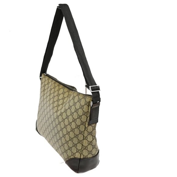 GUCCI GG Pattern Shoulder Bag GG Supreme Leather Brown SHW 04KB623 - Picture 4 of 16
